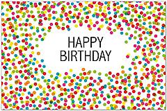 It's your birthday! Time to celebrate. Confetti Postcard A9028P-ZZ